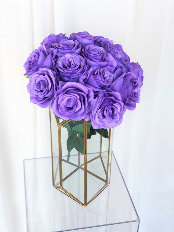 Bouquet de fleurs de rose pourpre clair / Rosier Demurf / - Etsy France