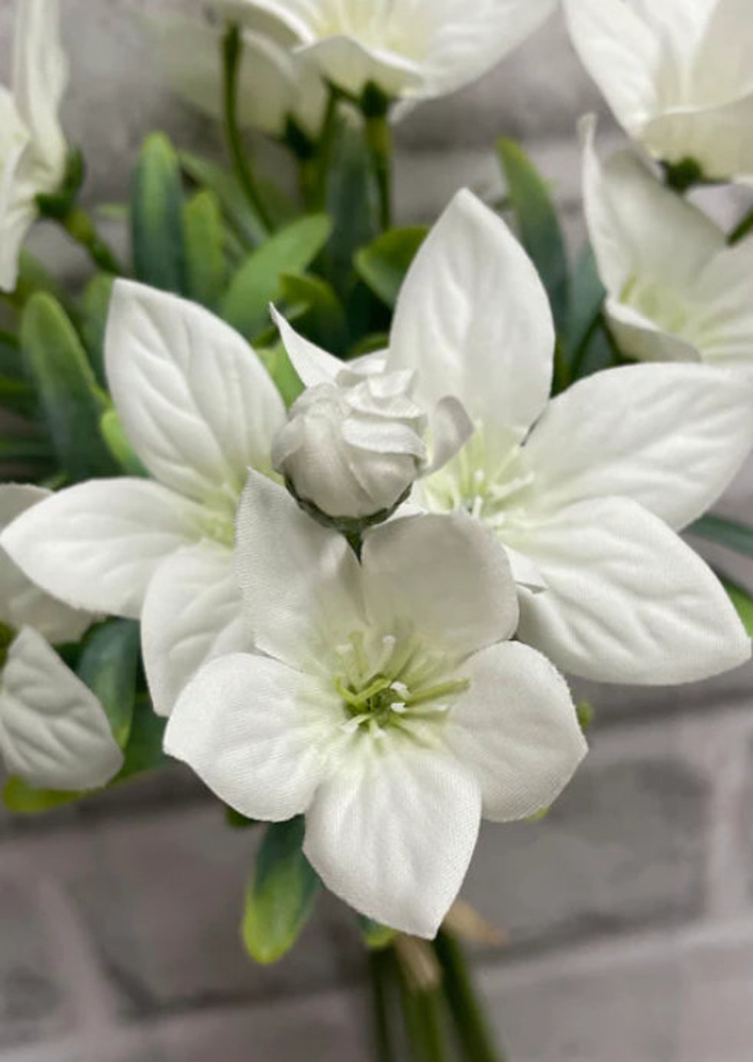 11.5" White Balloon Flower Bundles/faux Spray/autumn Decor/holiday ...