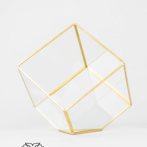 Glass Geometric Terrarium/ Wedding Table Decor/ Succulent Planter/Air Plants Glass Vase/Terrarium Kit/ Terrarium Gift/ Terrarium Centerpiece Cube 6x6 inches