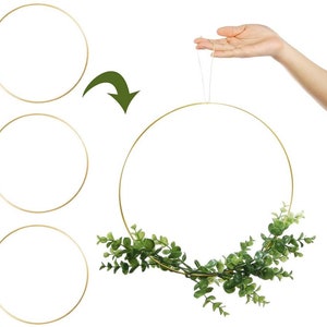 LARGE 1 Pc 10", 12", 14" Macrame  Hoop/Dream Catcher Ring/DIY Crafts/DIY Gold Hoop/Floristry Ring/ Wall Hanging Ring/Metal hoop Macrame Ring
