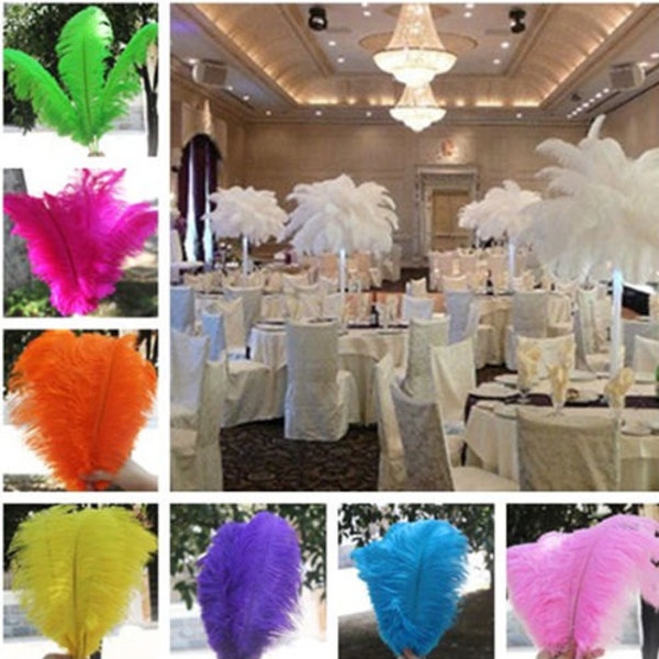 100 pcs 8"-16" Wholesale beautiful ostrich feathers for Centerpieces Wedding/centrepieces