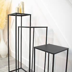 Modern Plant Stand Rectangle Stand Metal Gold Geometric Vase/Metal Frame/ Tall Stand/ Four Rod Stand/Metal Vase/ Metal Vase/Metal Riser