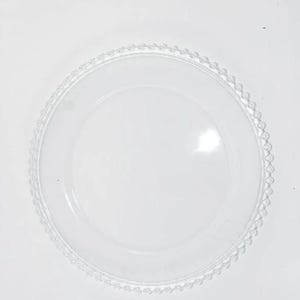 12,5&quot; doorzichtige kralen met doorzichtige oplader/borden/bruiloftsdecor/woondecoratie/etentje/antiek thema/antiek dinerthema/Gatsby-thema/dineren