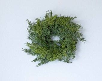 12" Fresh Touch Cedar Wreath/Green Artificial Wreath/Green Wreath/Natural Looking Wreath/Outdoor Wreath/Green Outdoor Wreath/Green