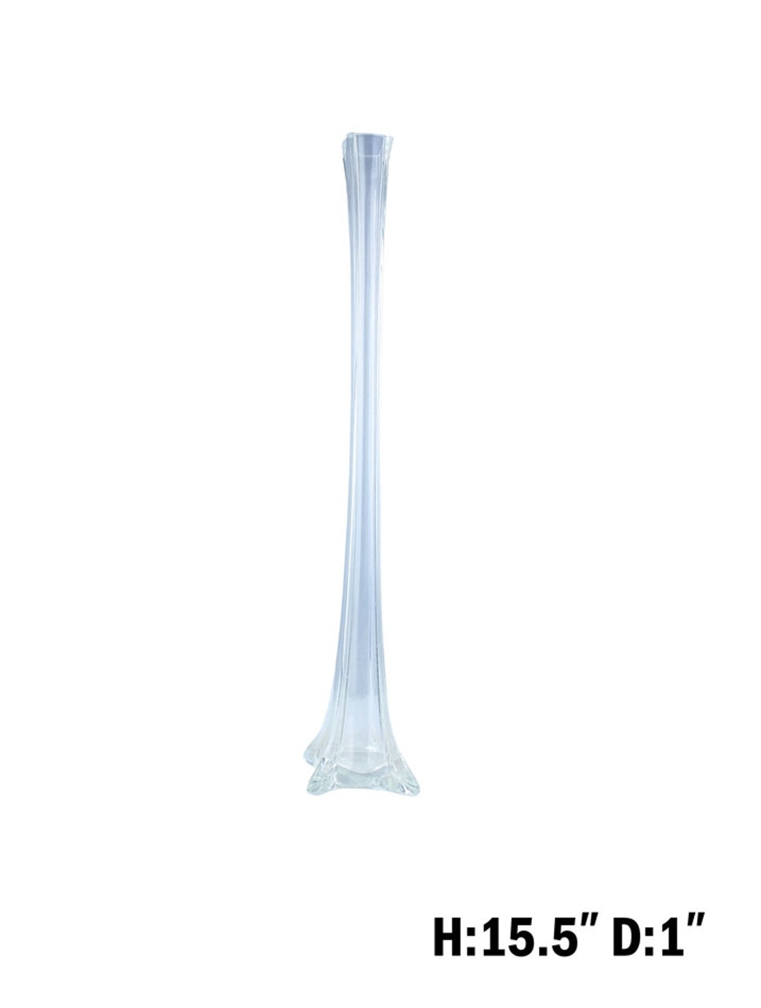 Inweder Tall Glass Vases for Centerpieces - 20 Eiffel Tower Vase Bulk,  Tall Skinny Vase, Long Thin Clear Glass Vase, Slim Decorative Flower Stand