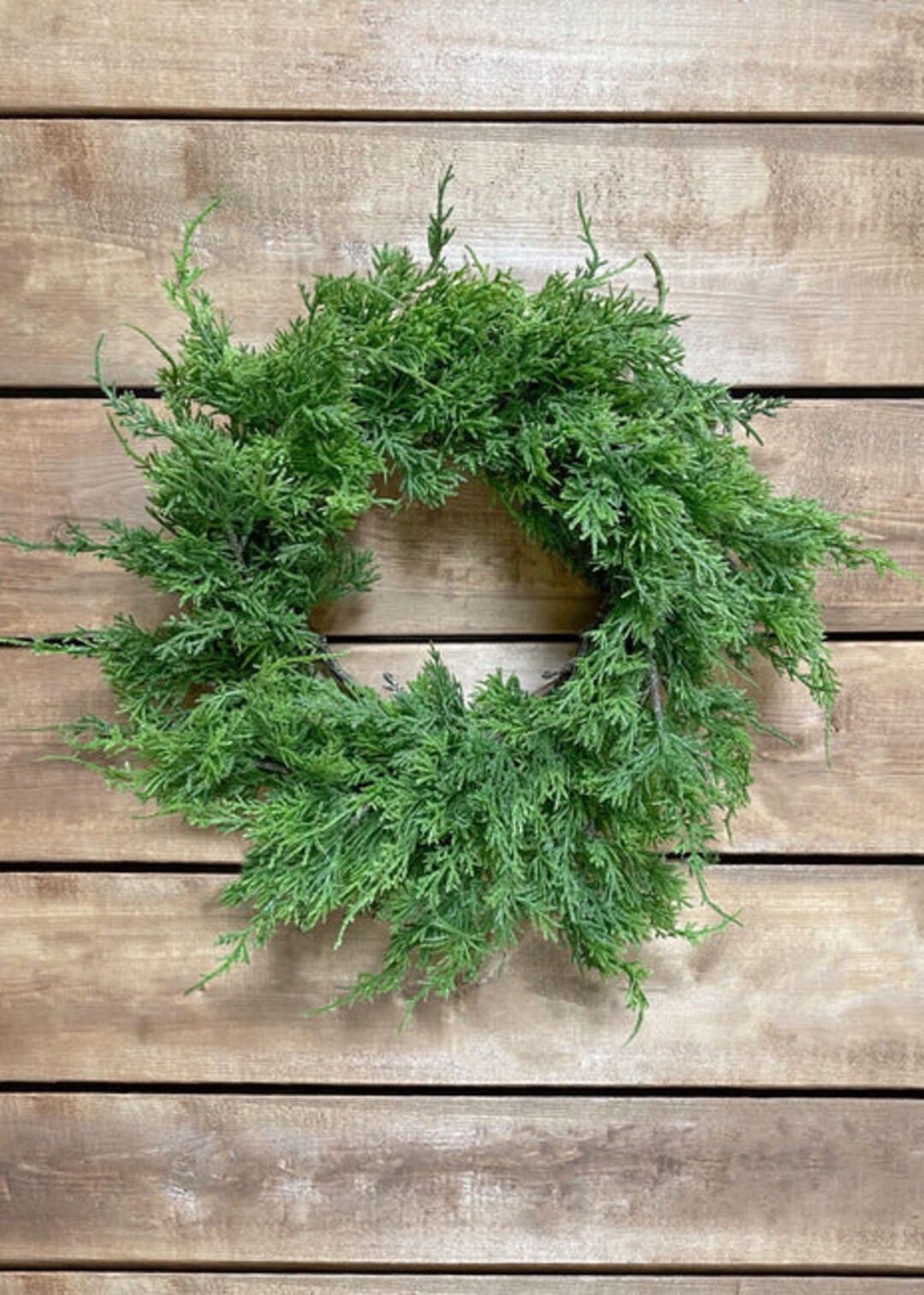 15 Fresh Touch Northern White Cedar Wreath/artificial Wreath/green