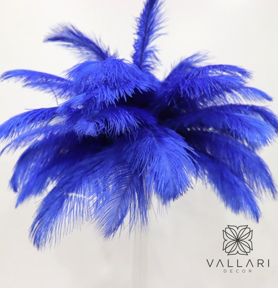 20 Gold Tall Ostrich Feather Centerpiece Kits With Round Eiffel