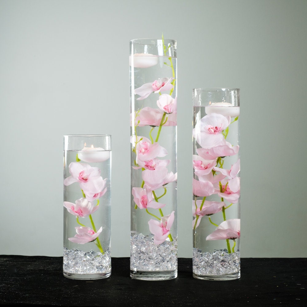 Submerged Flower Centerpieces Pink