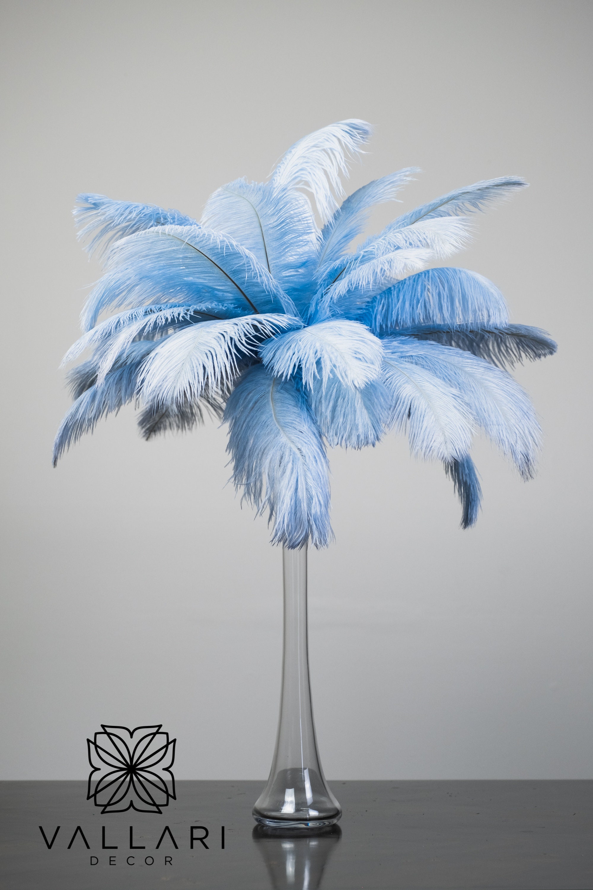 GA, USA Blue Royal Blue Ostrich Feathers 12-14 inch 100 Pieces 