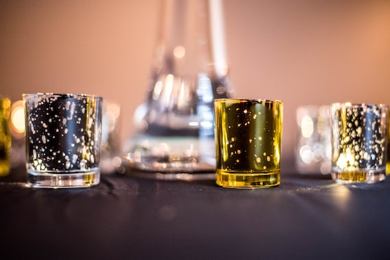 Bougeoirs En Verre Votif Nuptio - Lot De 12 - Pour Bougies Chauffe-Plat Et LED - Décoration Mariage/Noël
