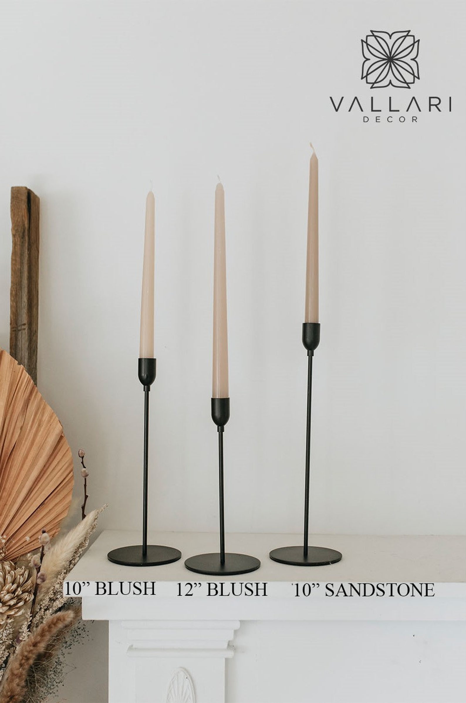 1312pc Sandstone/blush/ Taper Candles/ 10/ Etsy