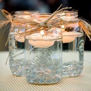 2" inch Set of 12 White OR Ivory Floating Candle - unscented - 2.25" in Diameter for Centerpieces/ Vases/ Table Decorations