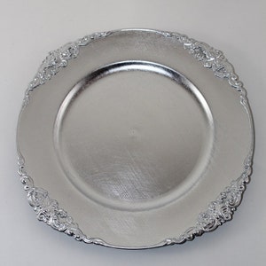 13&quot; Flower Stud Charger Plate/Wedding Decor/Home Decor/Dinner Party/Antique Theme/Antique Dinner Theme/Gatsby Theme