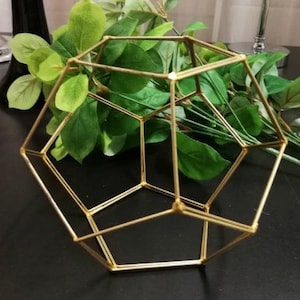 Soccer Glass-less Terrarium/Terrarium Frame/ Glass Geometric Terrarium/ Wedding Table Decor/ Terrarium Kit/Gift/ Terrarium Centerpiece