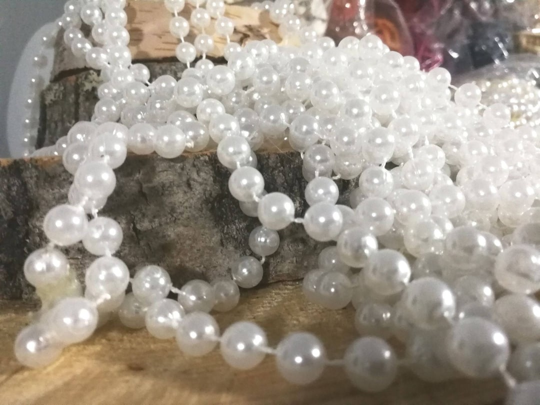 Guirnalda de perlas de 99 pies para colgar, con hilos de diamantes, para  decoración de bodas, con cuentas transparentes de manzanita. - Etsy México, image size:1080x810