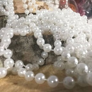 99ft Pearl Garland Hanging Diamond Strands Chandelier Wedding Manzanita Decoration Clear beads
