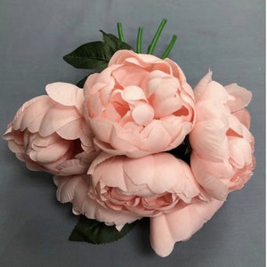 Pink Rose Bushel 6pc /Pink/Wedding Centerpieces/Home Decor/Faux Flowers/Silk Flowers/Flower Bouquet