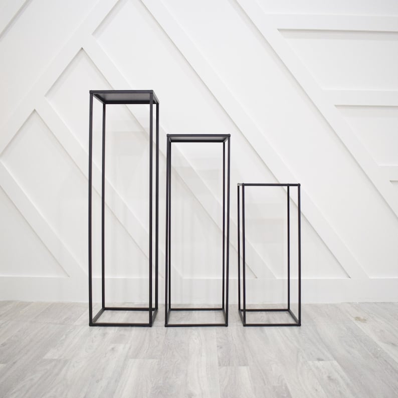 Rectangular Removable Metallic Stand Flat Gold Collapsible Rectangle Stand Metal Geometric Vase/metal Frame ...