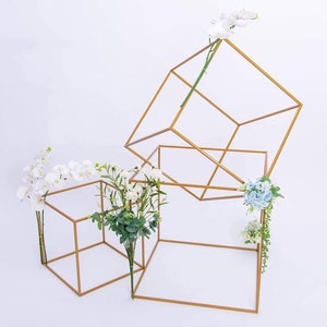 Geometric Cube Terrarium/ Glass-less Terrarium Frame/ Geometric Triangle/ Wedding Table Decor/ Terrarium Gift/ Terrarium Centerpiece