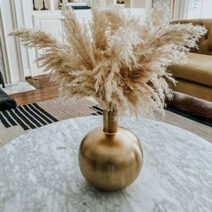 6-24pcs- 2.5ft 30&quot; x Golden/Ivory/Cream Pampas Grass/Pampas Bundle/Home DecorWedding Decor/Brown Pampas/ Ivory Pampas/ Natural Pampas