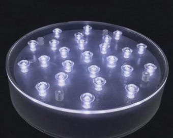 6" Round, 25 LED LIGHTS, Centerpiece Light Base