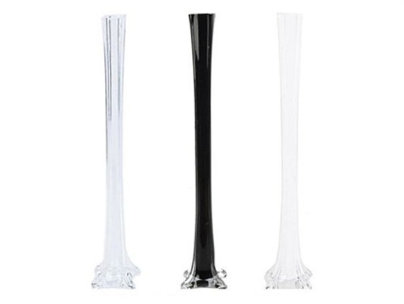 Eiffel Tower Vases - Black - 16 - Minimum 12 Pcs