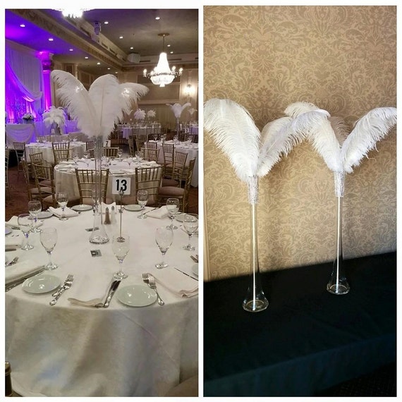 For The Love of Feathers  Feather centerpieces, Wedding centerpieces,  Wedding table centerpieces