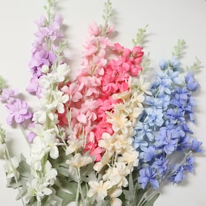 29" delphinium Orchids/ Pink Orchid/Lavender Orchid /Wedding Centerpieces/Home Decor/Faux Flowers/Silk Flowers/Flower Bouquet