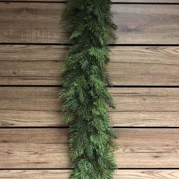 3 feet/36" Real Touch Cedar and Hemlock Garland/ Faux Garlands/Vines/Greenery/Wedding Centerpieces/Home Decor/Faux Vines/Silk Vines