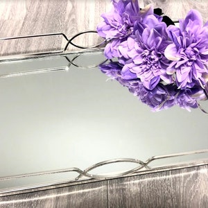Silver Vanity Trays/ Perfume Tray/ Makeup Tray/ Cupcake Tray/ Gold Tray/ Bedroom Vanity Tray/ Bathroom Vanity Tray/ Mirror Base Tray/ image 2