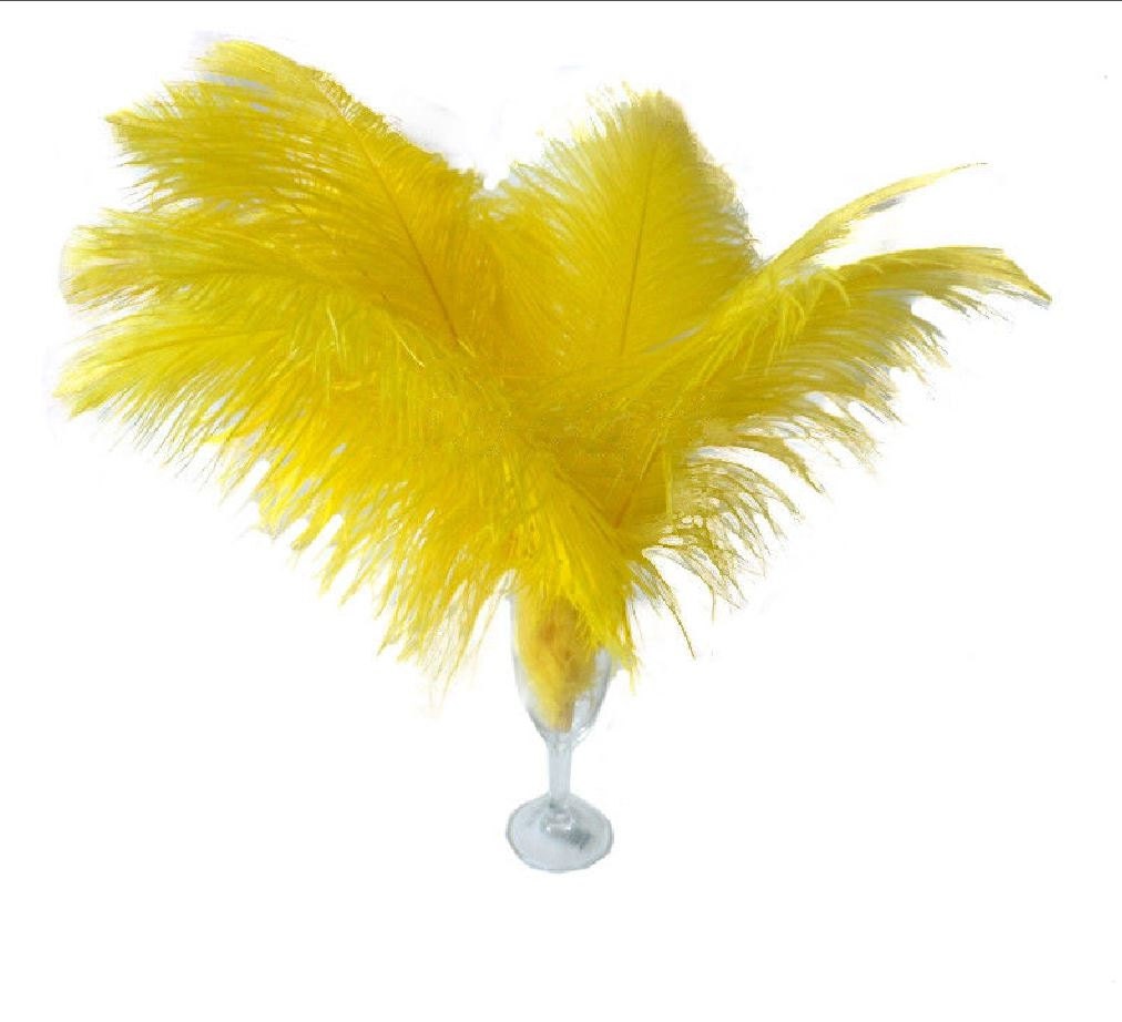 Ostrich Feather Spad Plumes 16-20 (Yellow) for Sale Online