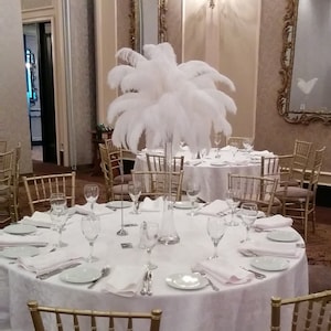 Ostrich Feather Centerpiece Kits with 24" Eiffel Tower Vase