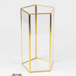 Tall Pentagon Lantern Geometric Terrarium/ Wedding Table Decor/ Succulent Planter/Air Plants Glass Vase/Terrarium Kit/ Terrarium Gift image 10