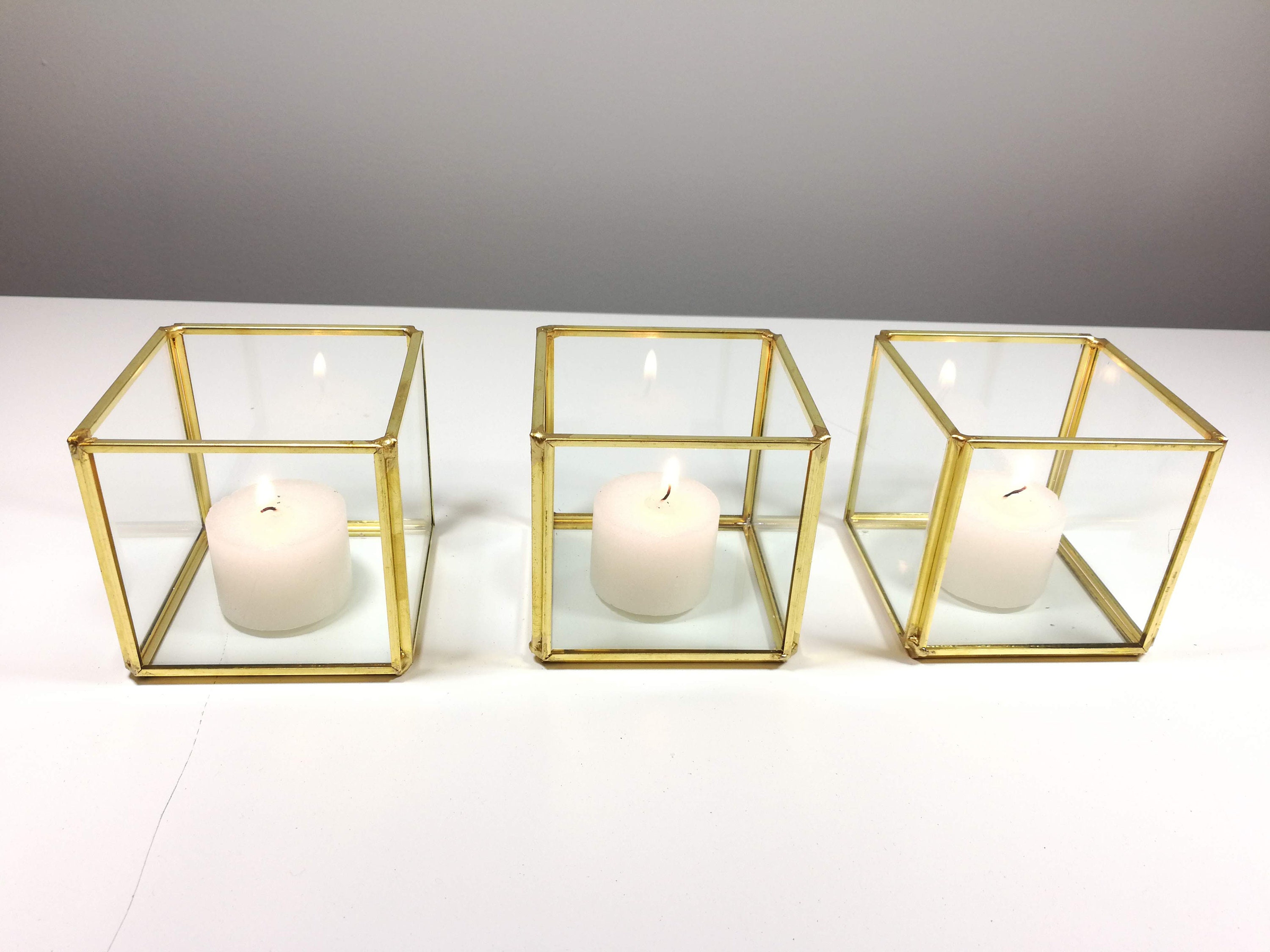 2.8" Glass Votive Geometric Terrarium Wedding Table Decor/Succulent Planter/Terrarium Kit/Terrarium Gift/Terrarium Centerpiece/