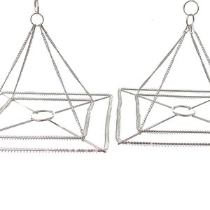 2PCS 10" or 14" W Square Stainless Steel Chandelier Frame Wedding Party Centerpiece DIY