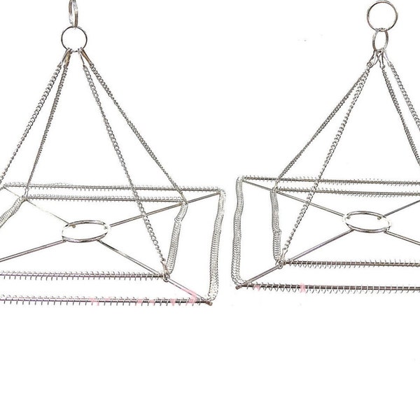 2PCS 10" or 14" W Square Stainless Steel Chandelier Frame Wedding Party Centerpiece DIY