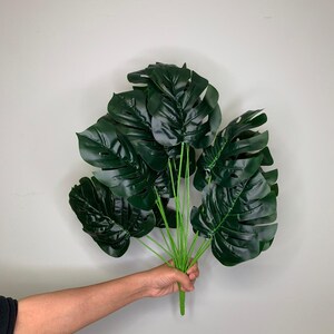 SWISS CHEESE/ MONSTERA Leaf Bushel/Green Bushels/Greenery Wedding/Wedding Centerpieces/Faux Green Bushels/ Green Wedding/ Outdoor Wedding