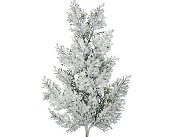 20" Flocked Cedar Spray/Holiday Decor/Christmas Decor/Poinsettia Picks/Poinsettia Flowers/Poinsettias/Wedding