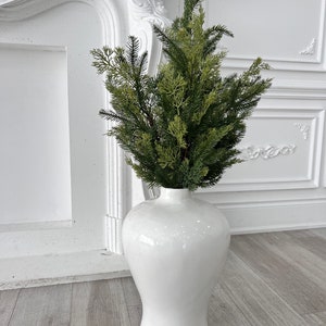 Rama de cedro y cicuta de 76 cm de tacto real/Aerosol artificial/Decoración otoñal/Decoración festiva/Decoración de otoño/Decoración de Acción de Gracias/Decoración de boda
