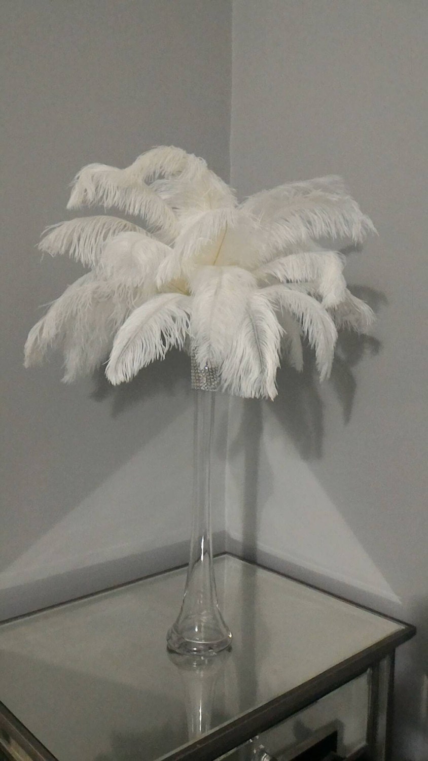 White Ostrich Feathers Plumes DRABS 13 to 16 Inch 1 to 100 