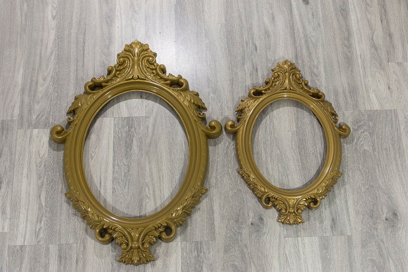 Circle Picture Frames Photobooth Prop Wedding Decor Hanging Lightweight Gold Plastic Frame White