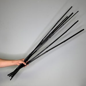 May include: A bunch of black bamboo sticks, ideal for crafting or floral arrangements.