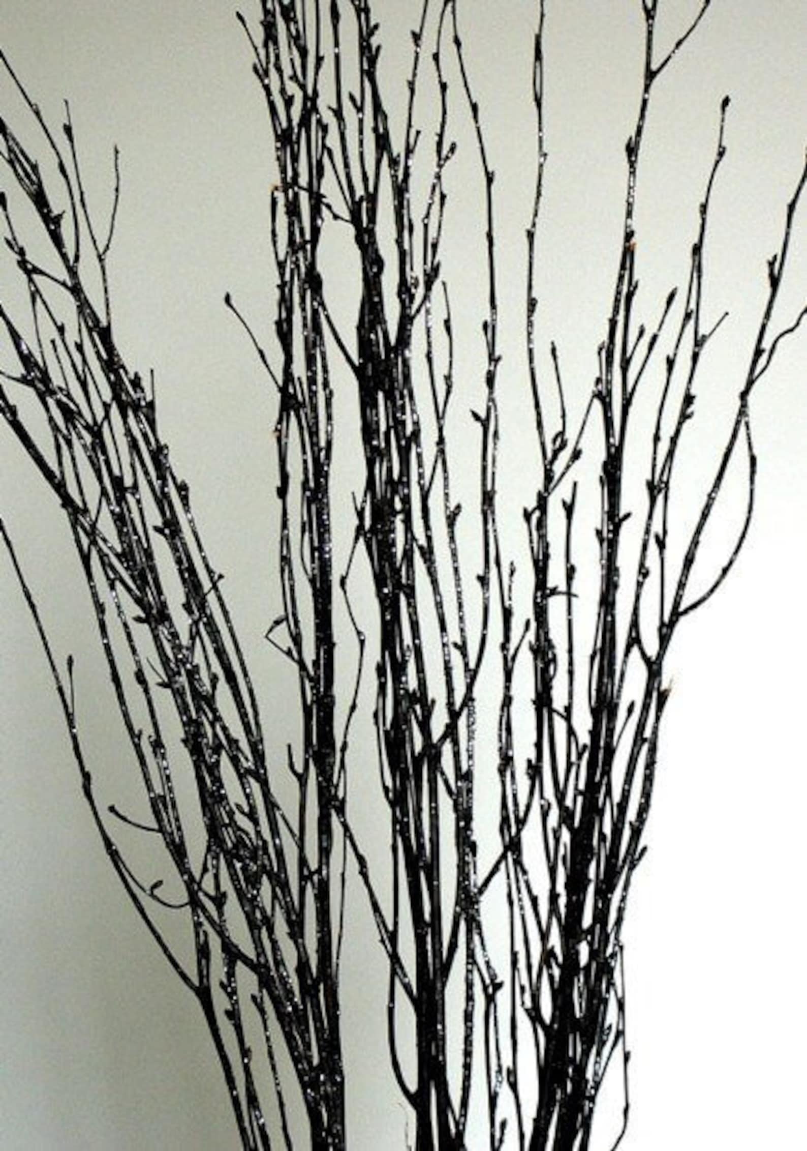 2230 Black SPARKLE Deco Twigs/Branches/Centerpiece Etsy