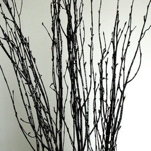 22-30" Black Birch SPARKLE Deco Twigs/Branches/Centerpiece decor/ Decoration Branches/Gold Branches/Glitter Branch/ Branches/Rustic Decor