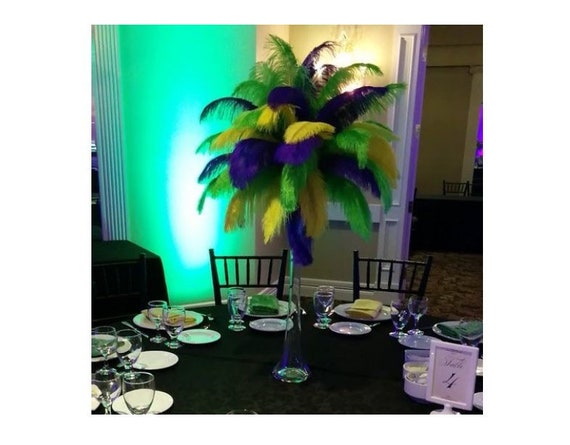 Complete Feather Centerpiece With 20 Vase (Black) for Sale Online