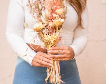 Dried Rose Pink and Moss Green FLORAL Bouquet/25"/Palm Spades/Reed/Dried Pampas/Pampas Bouquet Decor/Boho Pampas/Bouquet/Bunny Tails