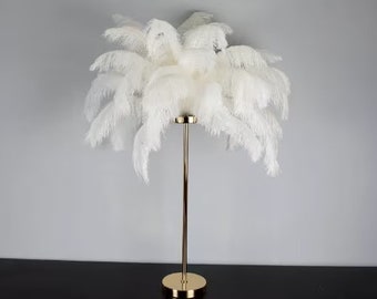 23" Elegant Gold Stand Ostrich Feather Centerpiece Great Gatsby/Wedding/Old Hollywood/Glitz and Glam