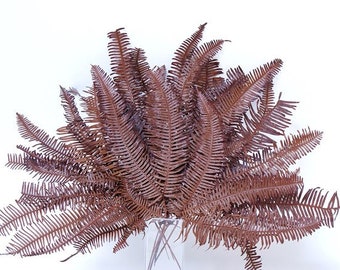 7-10" Dark Brown Mountain Fern/ Green/Yellow/Burnt Orange/Branches/Centerpiece decor/Winter/Decoration Branches/Branches/Glitter Branches
