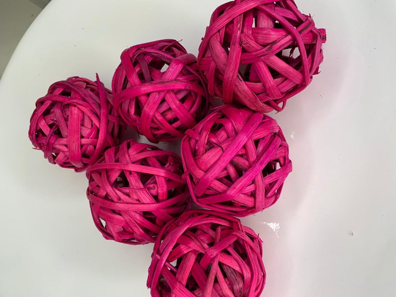 Blue Big Wicker Balls 6 Decorative Balls Rustic Decor Ideas Etsy