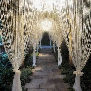 6 Yards/216 inches/18 feet Iridescent Bead Curtain Wedding Centerpiece Acrylic Crystal Diamond cut Tier/Chandelier shades/Bling Curtains